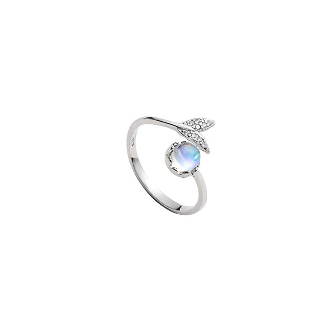 Moda BQZB Anillo Diseño Coreano Mermaid Princess Princess Crystal Ring 925 Joyería Fina de Cola de Pescado Anillos de puño Abierto Sirena Lágrimas Anillos