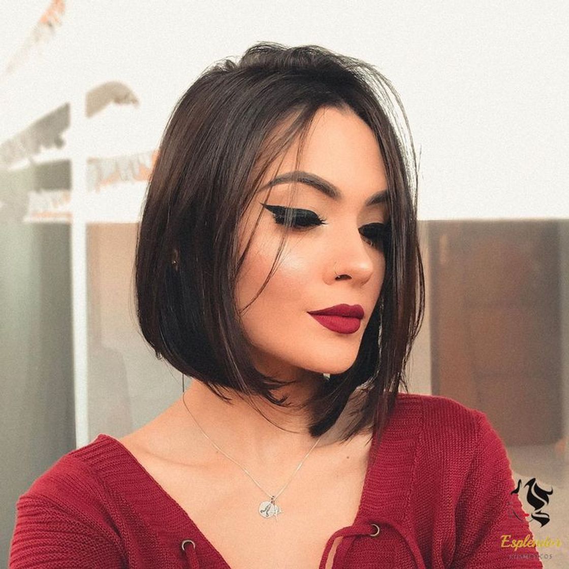 Social Cabelo liso curto 