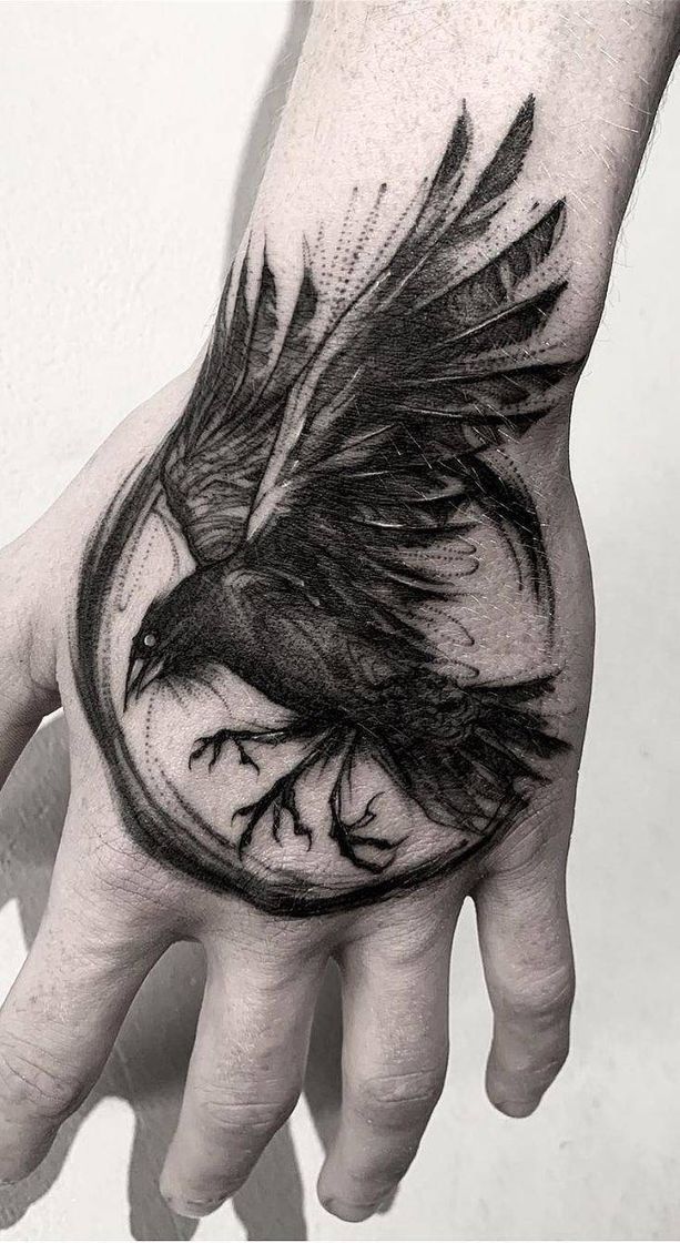 Fashion Tatto do Corvo de Odin 