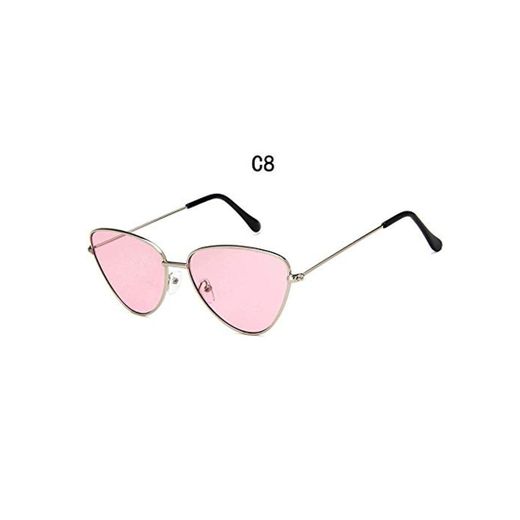 XINGYU Gafas de Sol de Metal Cateye para Mujer Gafas de Sol de Color Caramelo Gafas de Sol al Aire Libre Street Oculos De Sol Feminino Okulary Gold