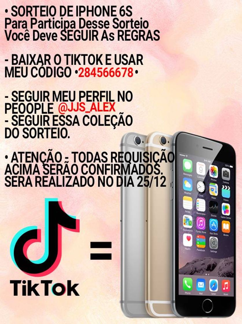 Moda SORTEIO DE UM IPHONE 6S NOVO