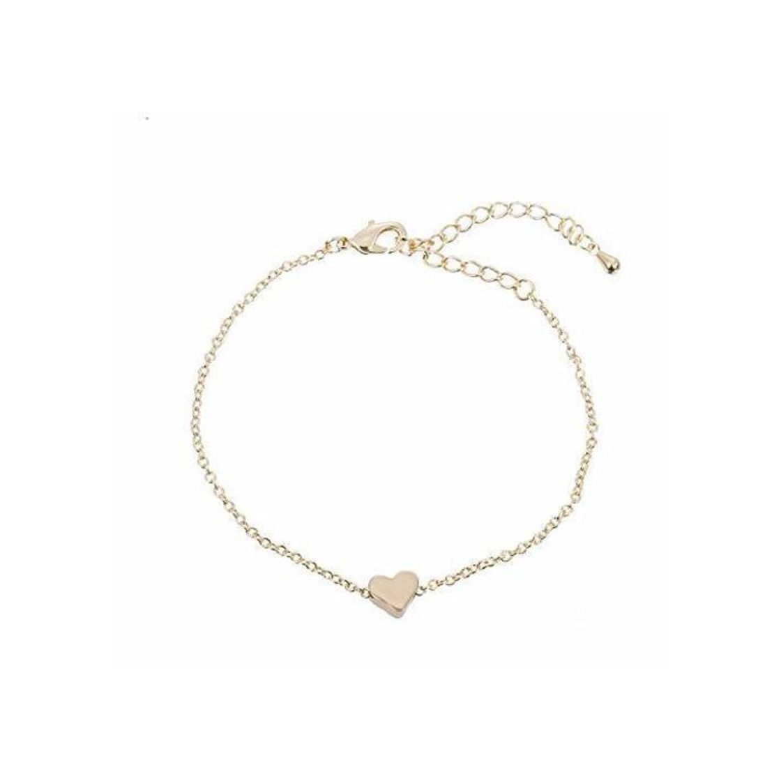 Social VHMKLOi Pulsera Duplo Coração Charme Pulseira de Ouro para As Mulheres Jóias