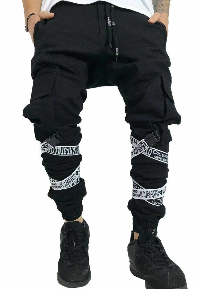 Moda Calça jogger com fitas