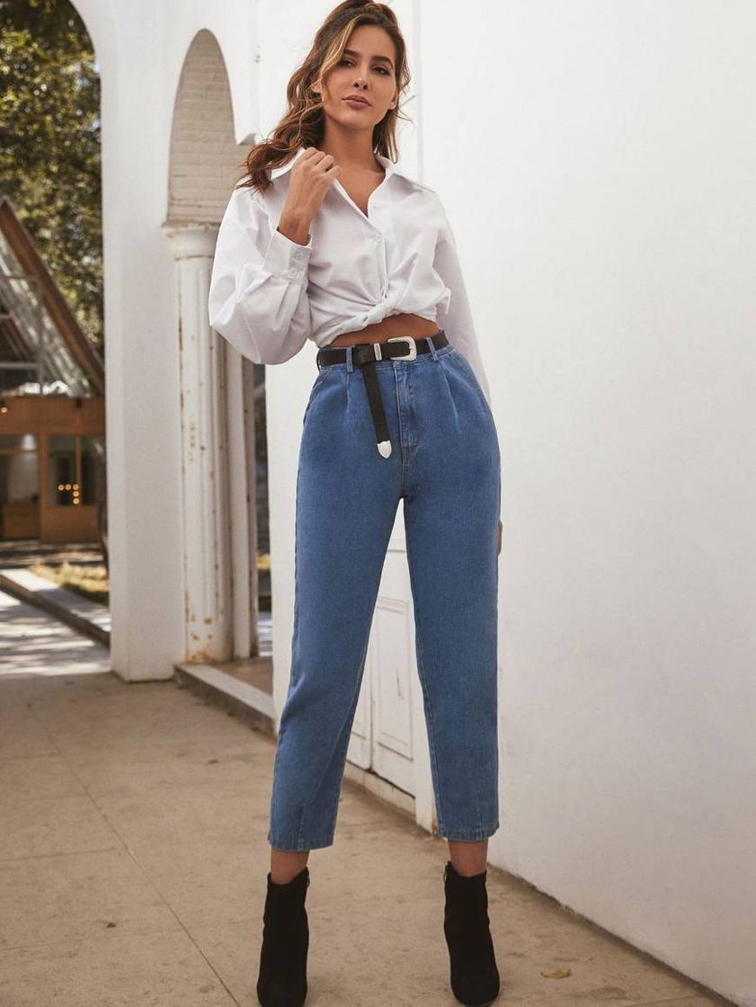 Moda Calça mom jeans