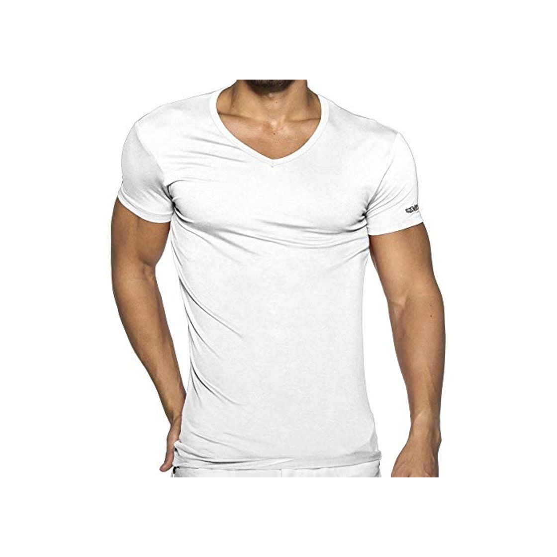 Fashion ELIU Camiseta Classic Cuello Pico Slim - M