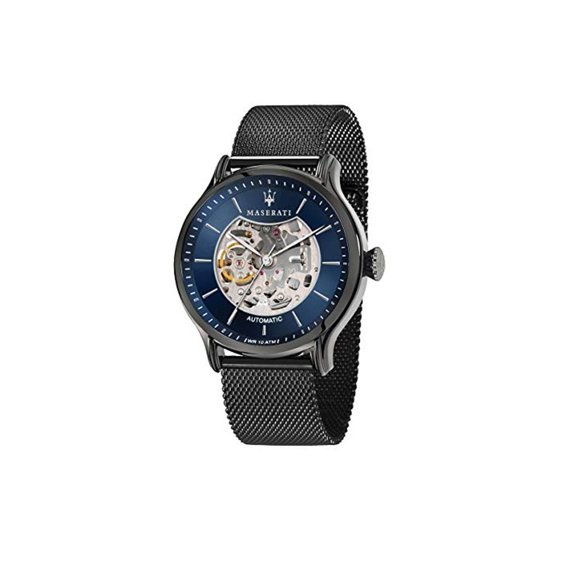 Moda MASERATI Reloj Analógico para Hombre de Automático con Correa en Acero Inoxidable