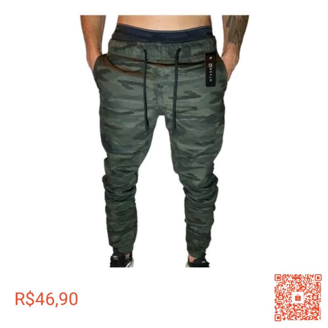 Fashion CALÇA JOGGER MASCULINA CAMUFLADA. 