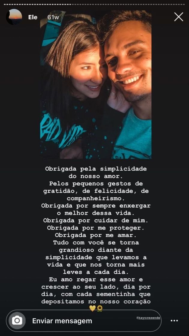 Social Texto para namorado 