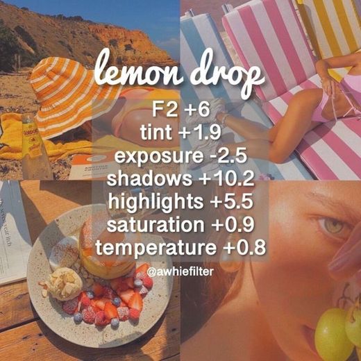 Filtro lemon drop 🍋 