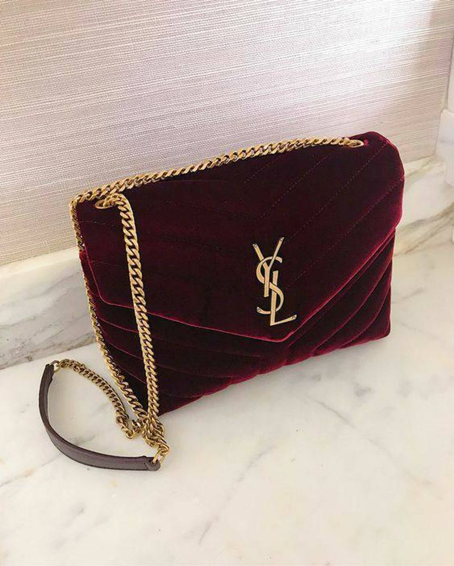 Moda Bolsa YSL de veludo vermelho 