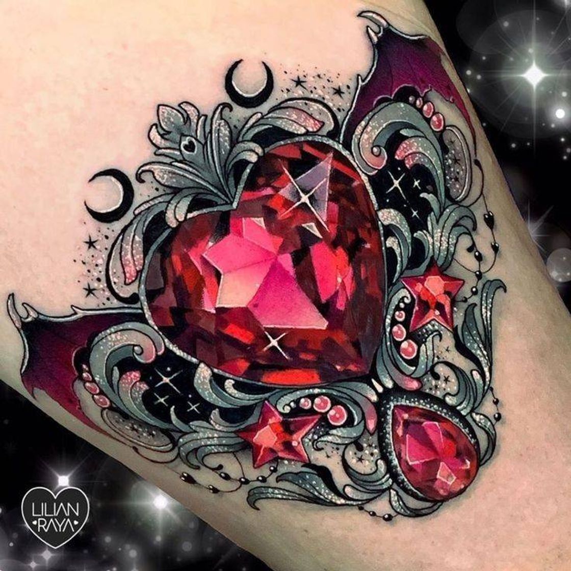 Moda Cristal heart tattoo