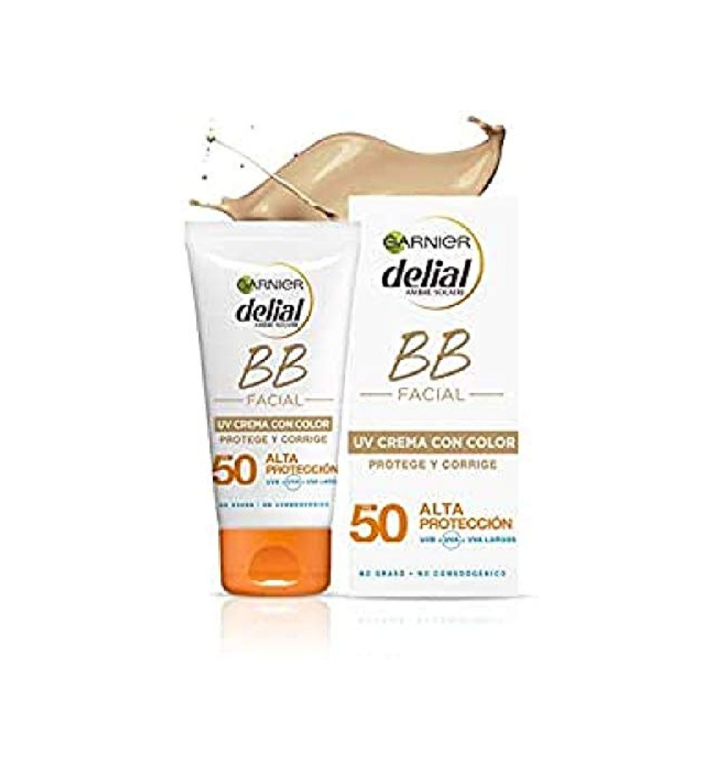 Beauty Garnier Delial BB Sun Crema Protector Solar con Color Especial Rostro y