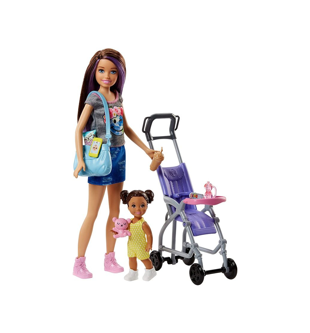 Producto Barbie Muñeca Skipper hermana de Barbie, niñera de paseo, regalo para niñas