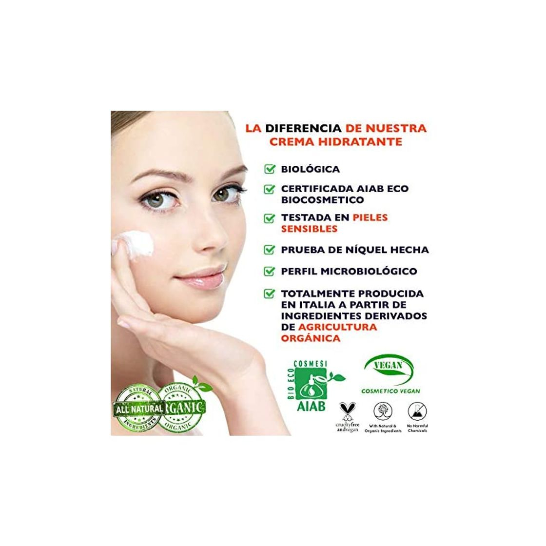 Beauty GANADOR 2019* Crema Facial con Acido Hialuronico Puro 100%