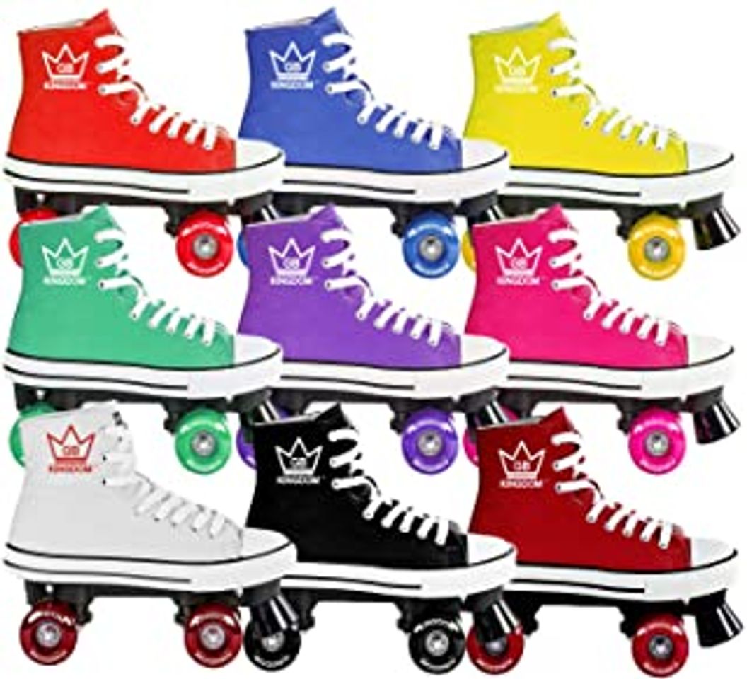 Product Kingdom GB Patines de Lona HI-PE de Cuatro Ruedas