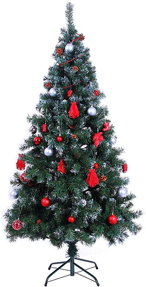 Product Casaria Deuba Árbol de Navidad con piñas y Nieve Artificial Ramas con Efecto Nieve de 180 cm con 705 Puntas con Base decoración