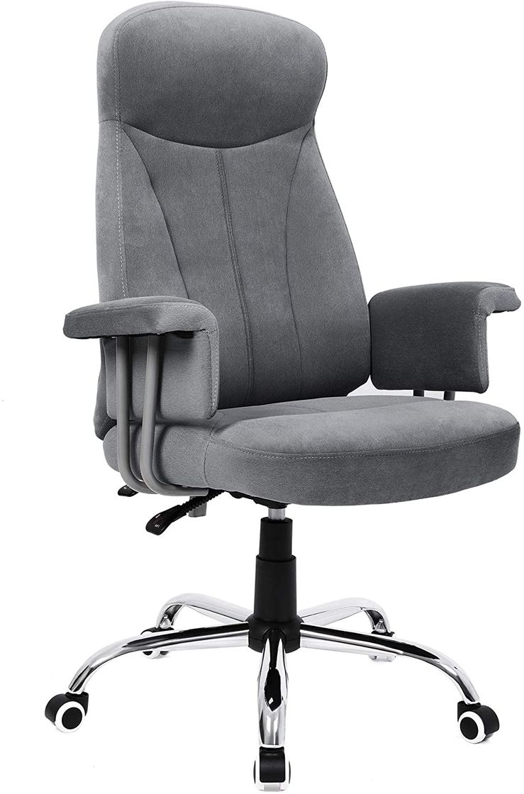 Elemento de la categoría hogar SONGMICS Silla giratoria de oficina estudio Ergonómica PU con ruedas Negro OBG22B