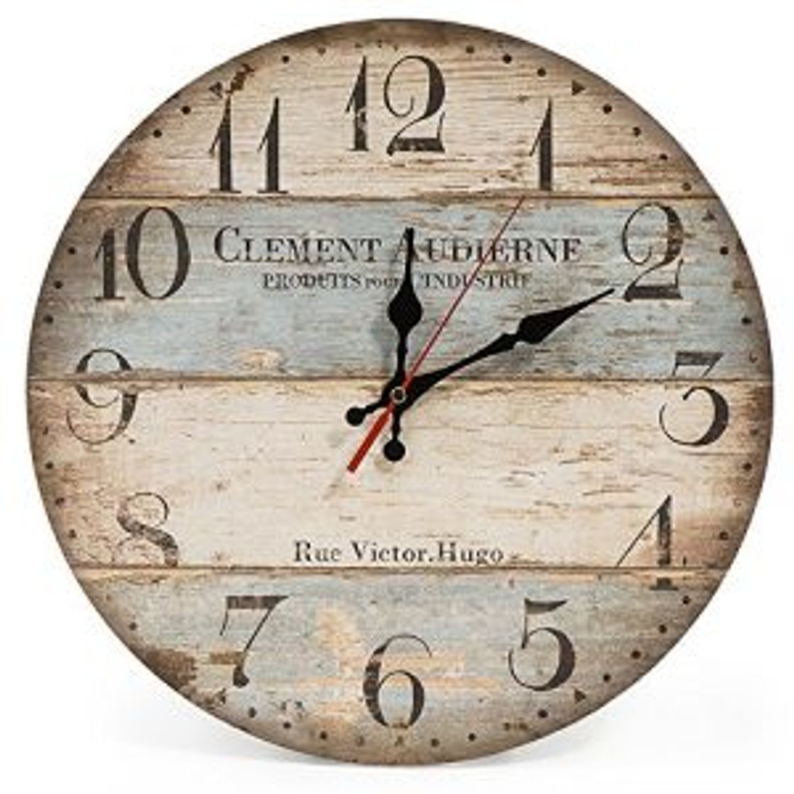 Product BLINGBZ Relojes de Pared Madera Vintage rústico Reloj lamentable Arte Reloj decoración del hogar Relogio De Parede para Regalo