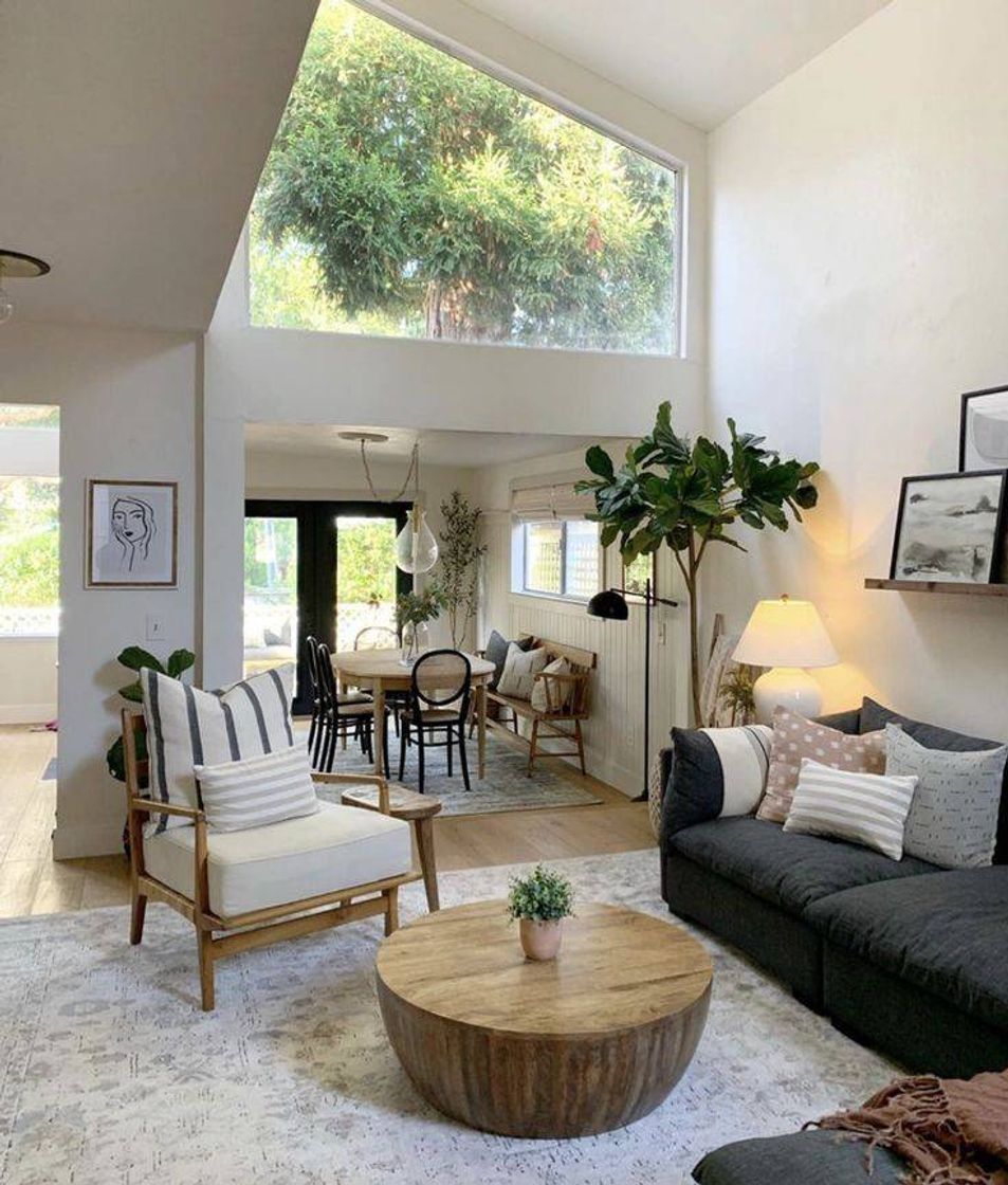 Living room and dining room