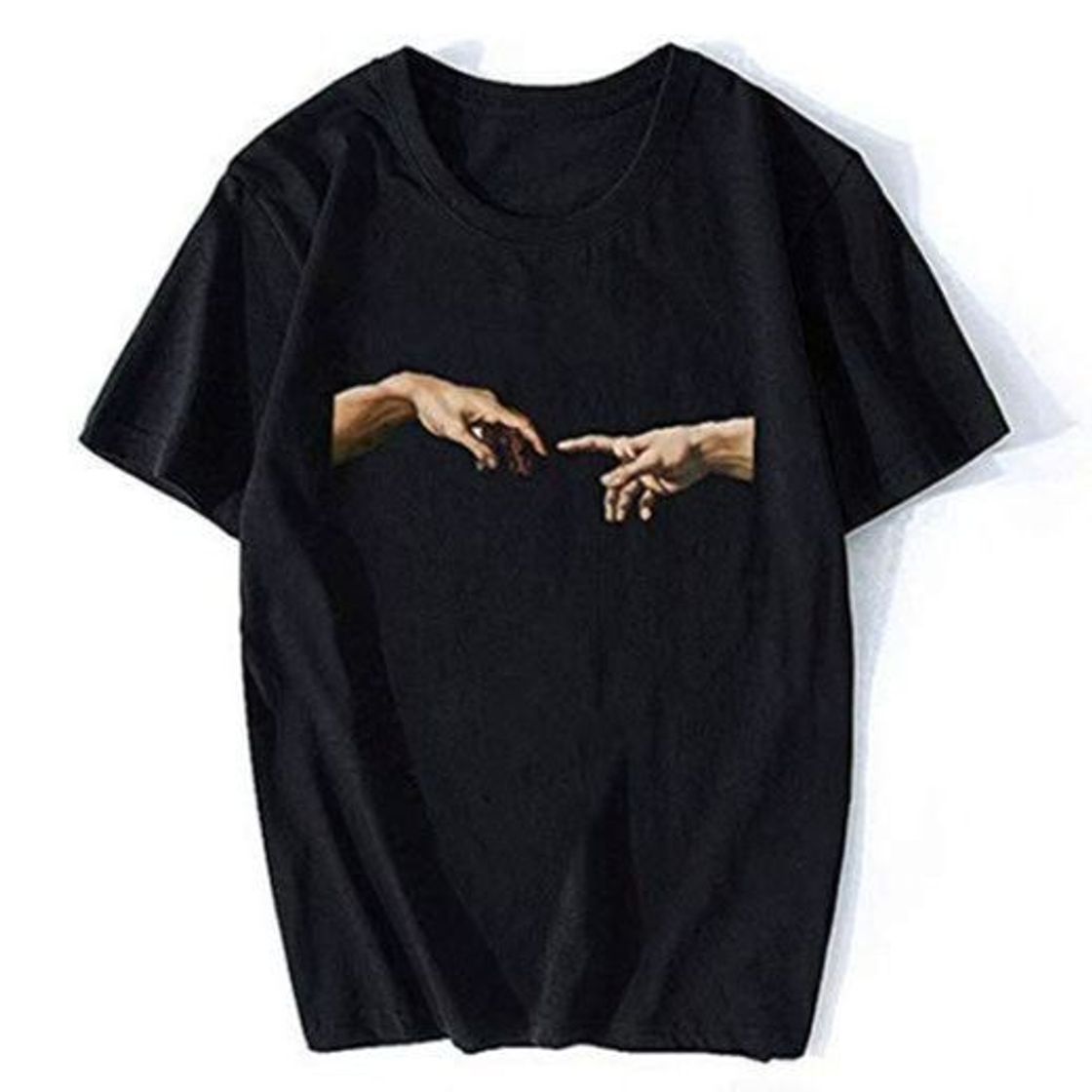 Producto Michelangelo Hands Camiseta T Shirt Ulzzang Vintage Mujer-Men Aesthetic Tshirt 90s T-Shirt