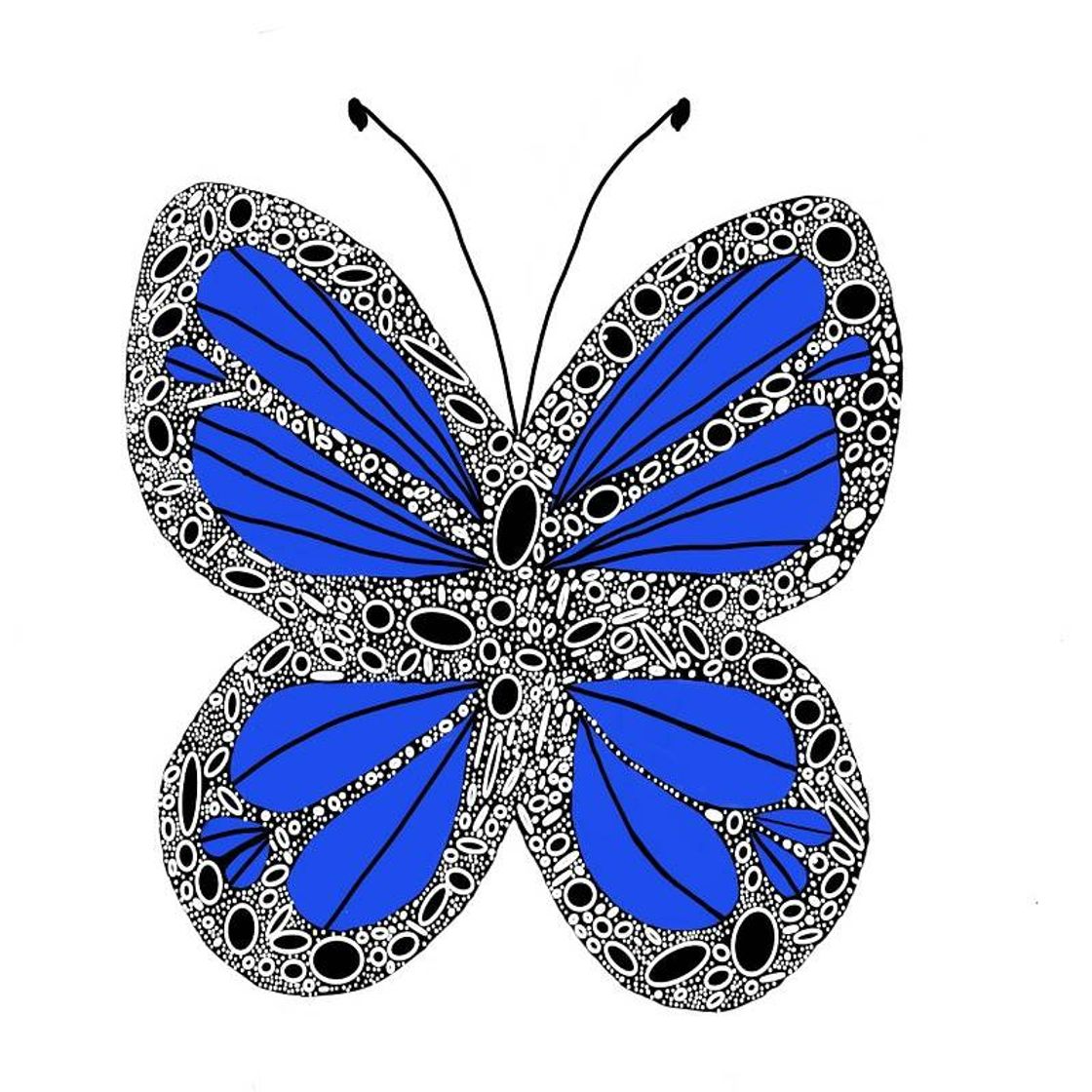 Fashion Borboleta azul 