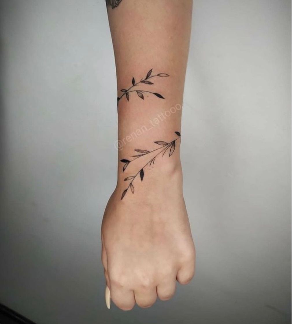 Fashion Tatuagem folhas