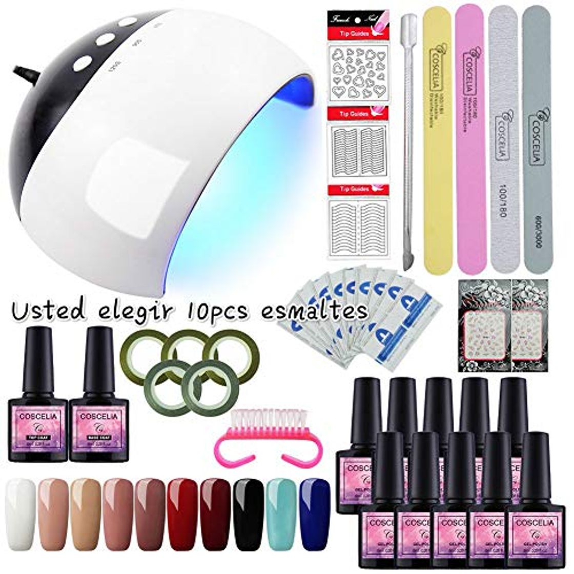 Products Saint-Acior Usted Elegir Cualquier 10pcs Esmalte Semipermanente Soak off 8ml 24W UV/LED