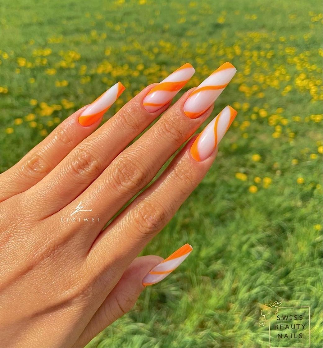 Fashion Uñas naranja🍊 