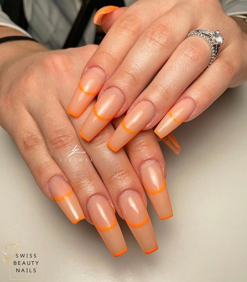 Fashion Uñas naranja🍊 