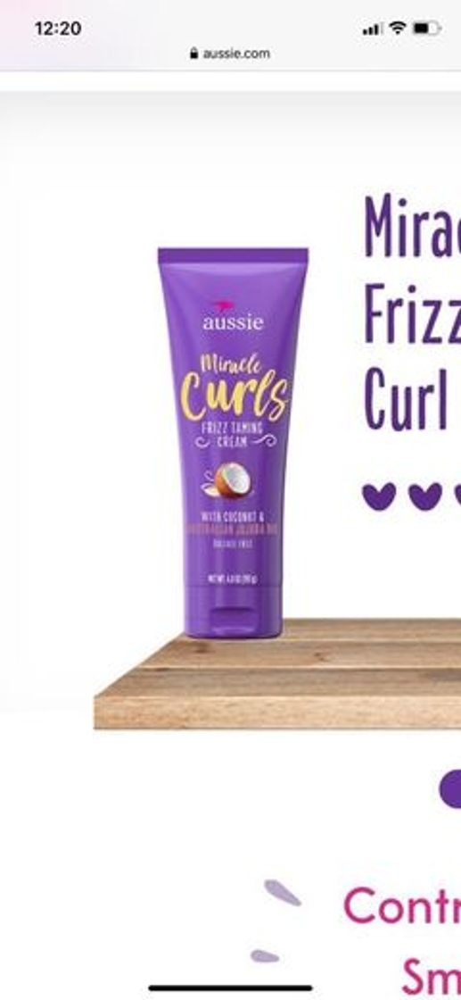 Products Aussie Miracle Curls frizz free hair cream