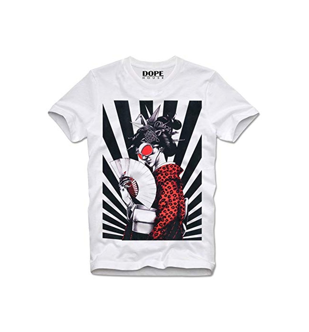 Fashion DOPEHOUSE T Shirt Camiseta Japanese Modern Geisha Yakuza Japan Girl Geiko Geigi Anime Manga XL