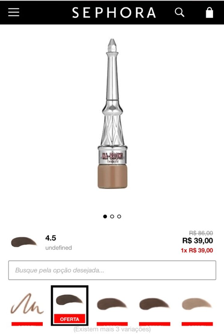 Fashion Delineador Gel De Sobrancelhas Ka-Brow Mini-na Sephora