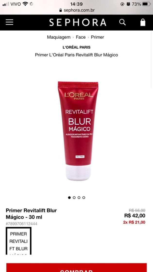 Fashion Primer L'Oréal Paris Revitalift Blur Mágico