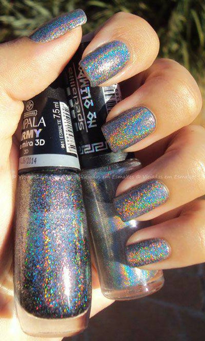 Moda Esmalte holográfico prata