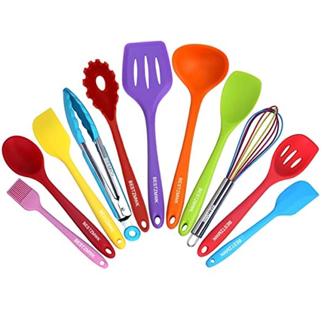 Social Set utensilios de cocina silicona de colores con Espátula