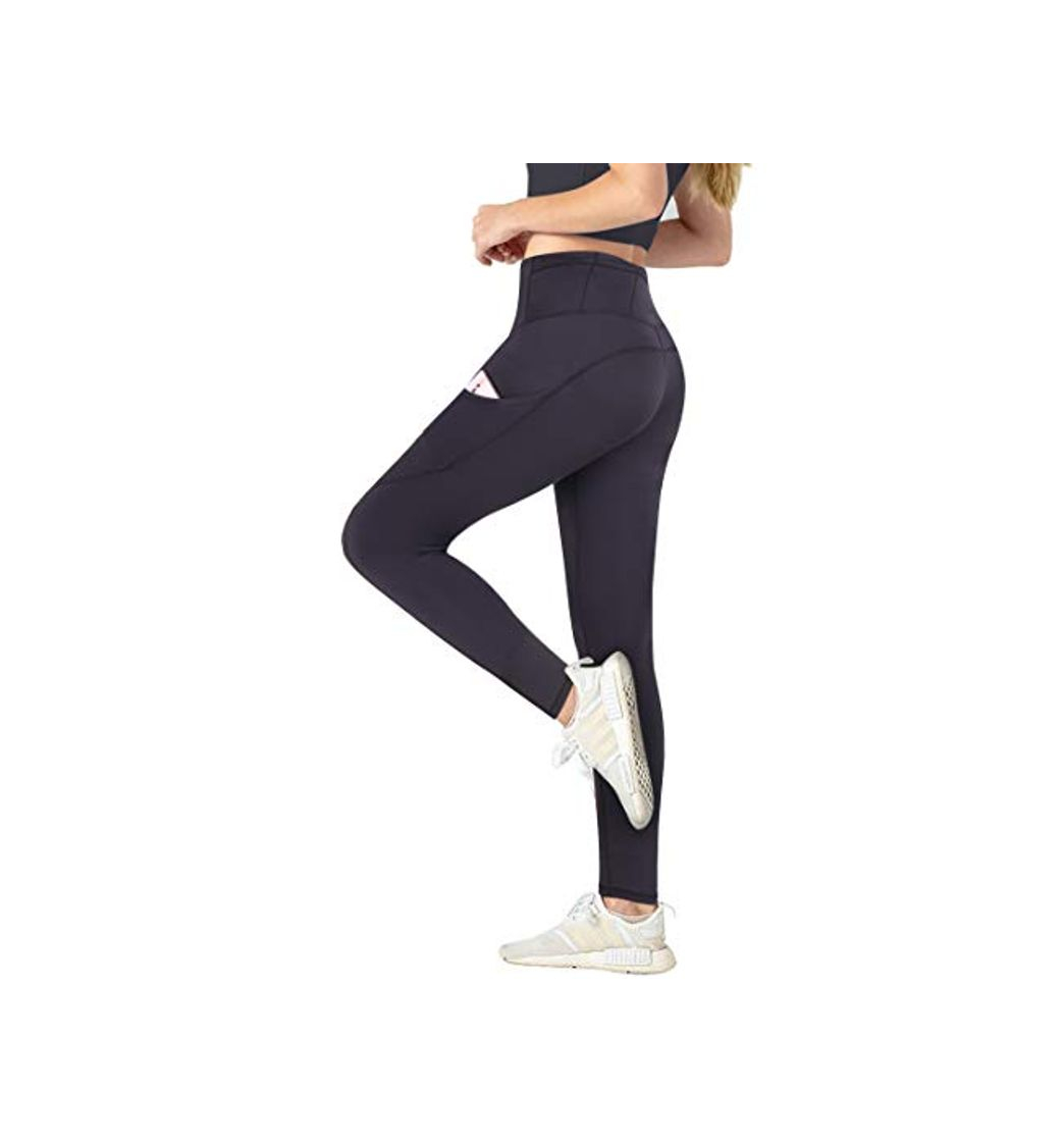 Fashion GRAT.UNIC Mallas Deportivas de Mujer, Mujer Pantalones elásticos de Yoga con Bolsillos