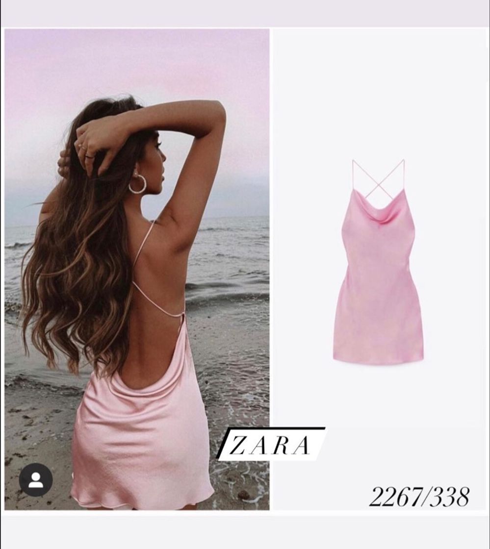 Moda Vestido satinado rosa