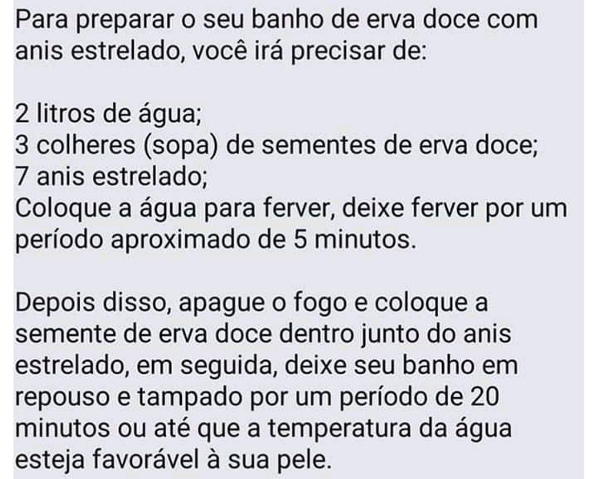 Social Banho de erva doce com anis estrelado