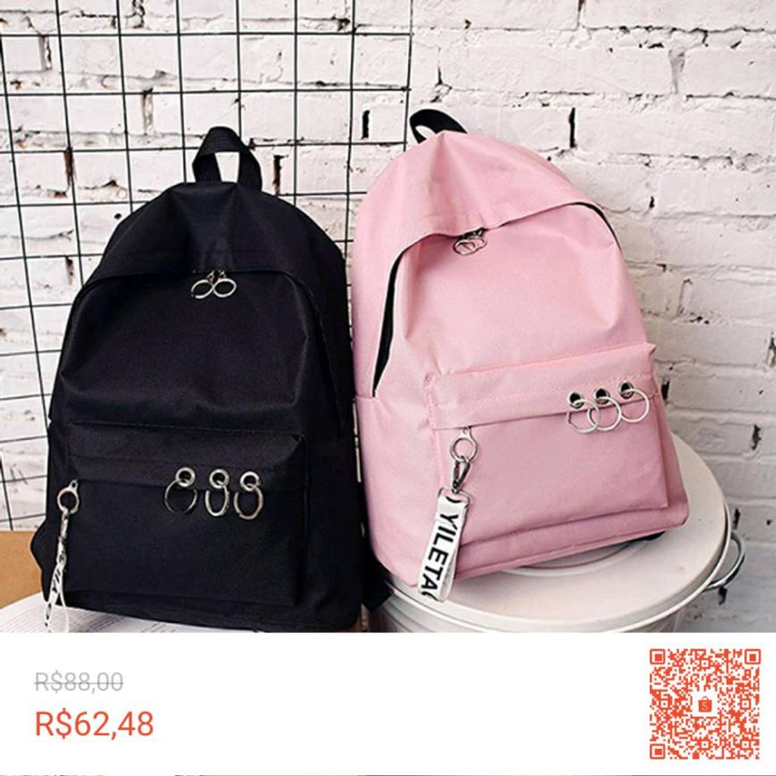 Moda Mochila Escolar Satchel de Lona Feminina p/ Viagem/Escola