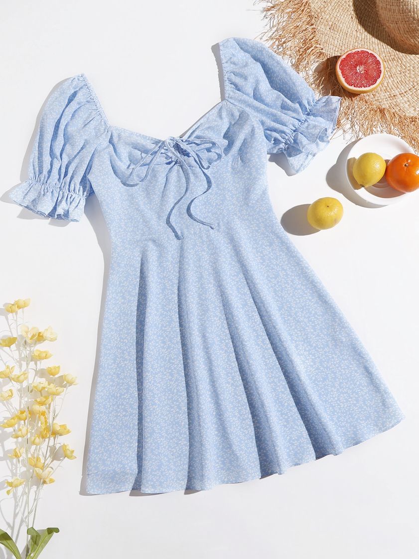 Social Zíper Plantas Boho Vestido