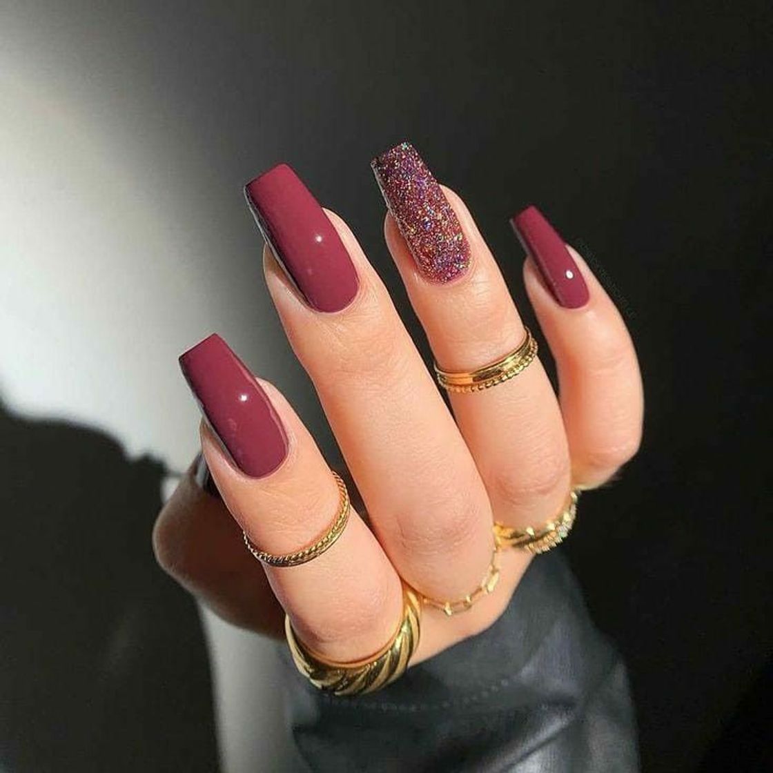 Moda Unhas cor vinho