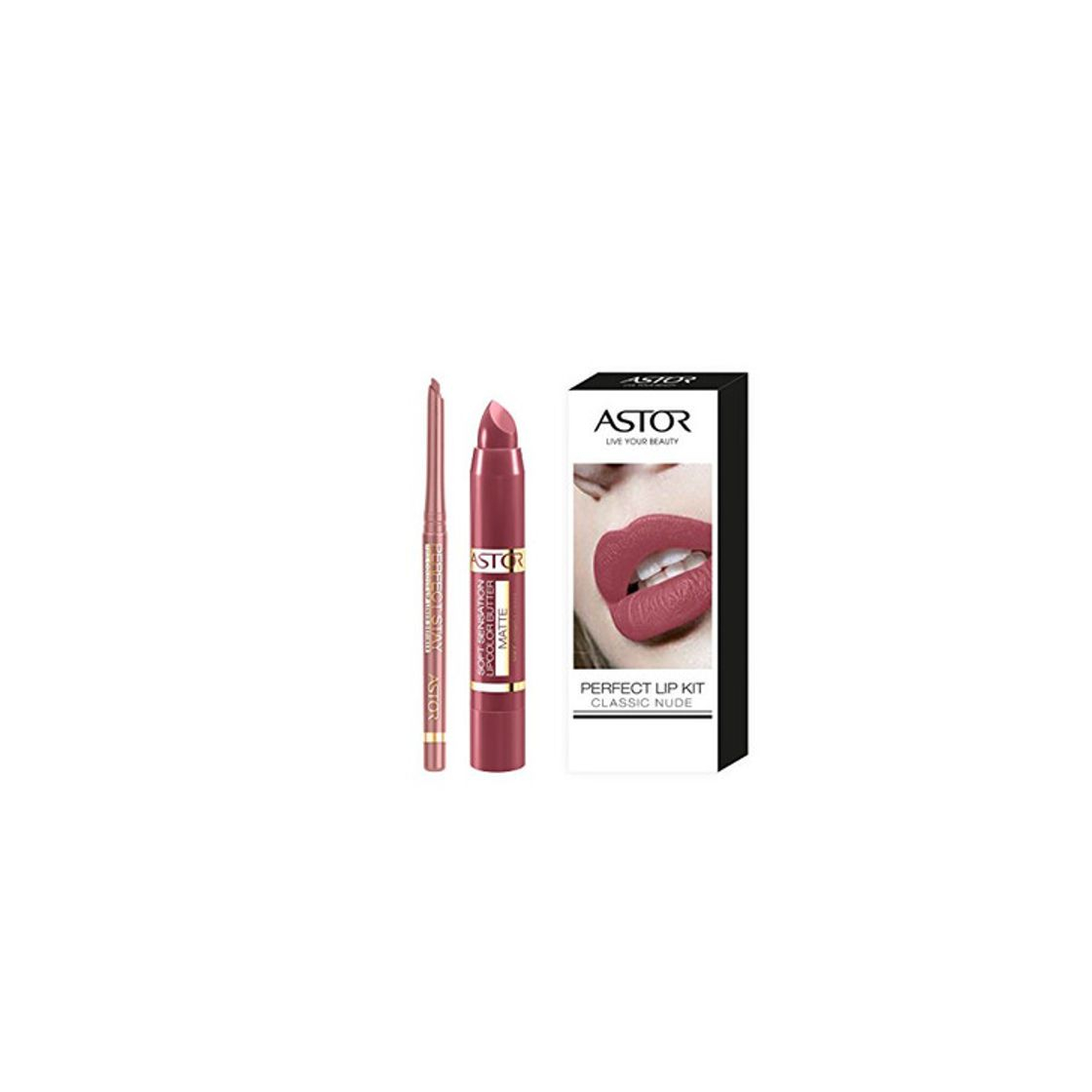 Belleza Astor Lip Kit - Kit de labiales Soft Sensation, color classic nude