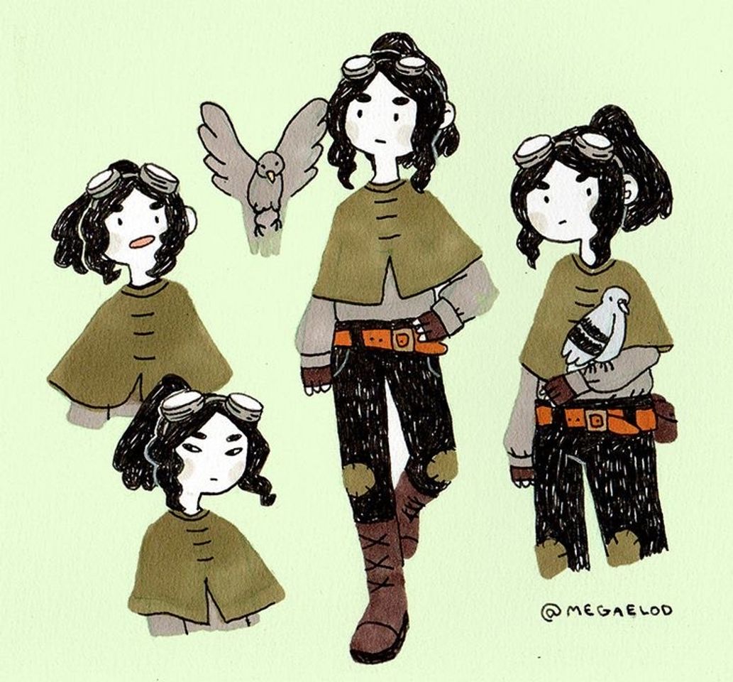 Ilustração de design de personagens 