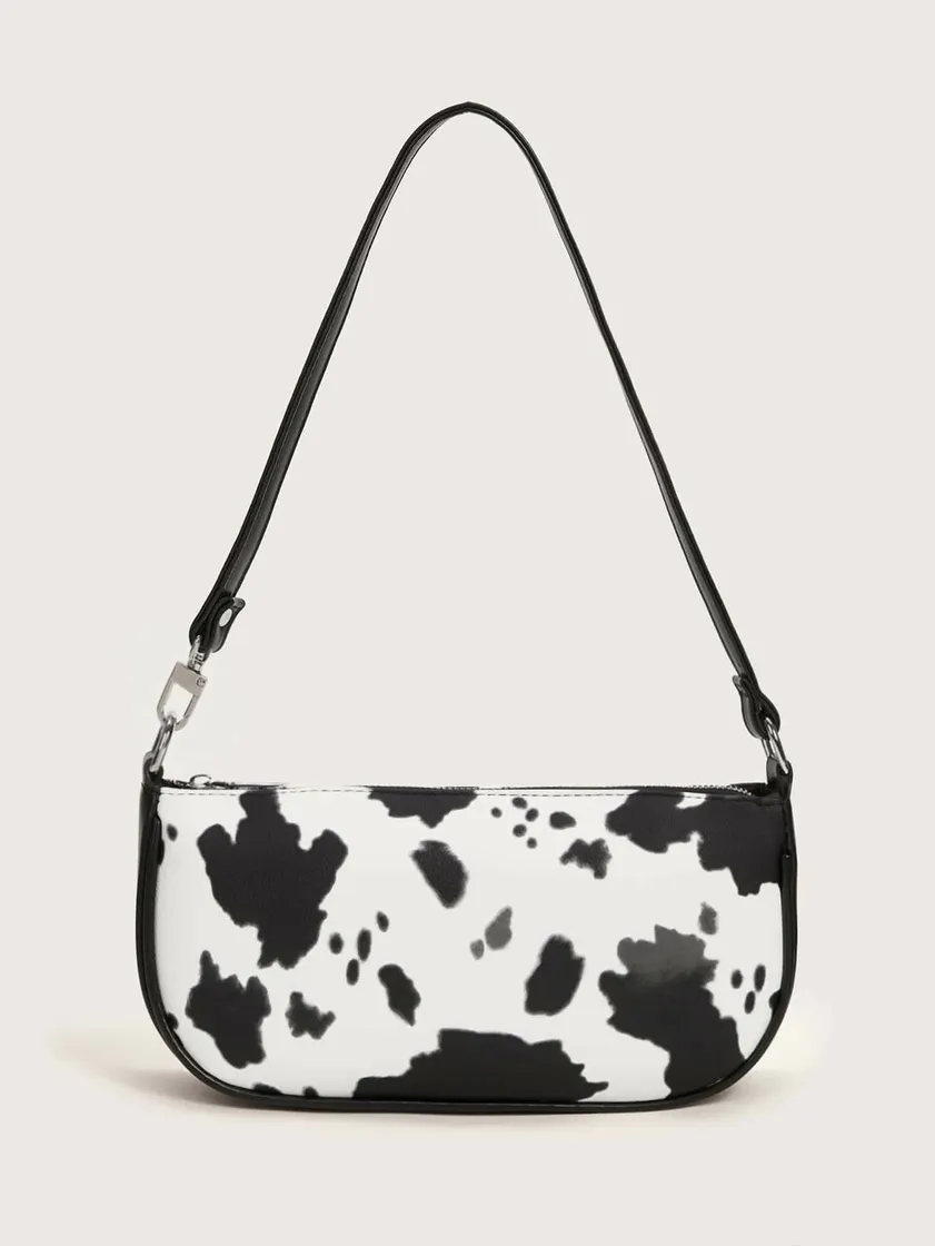 Fashion Bolsa com estampa de vaca 