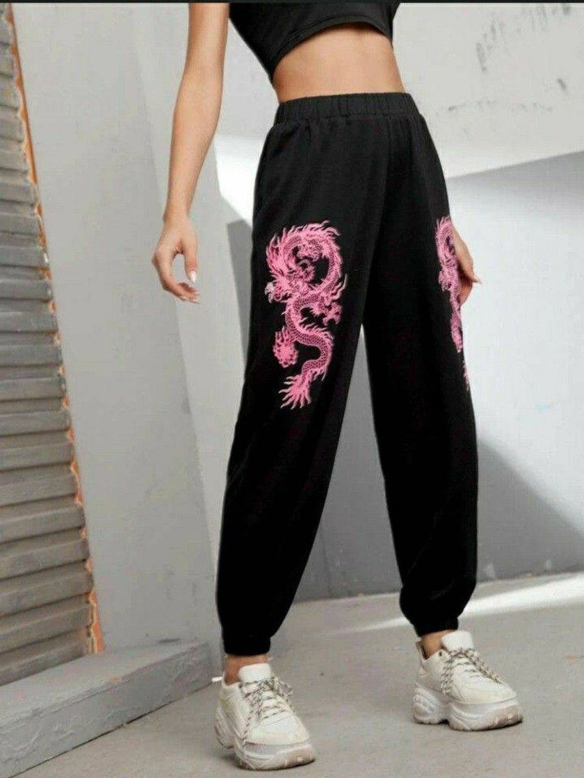 Social Preto animal ocasional calça