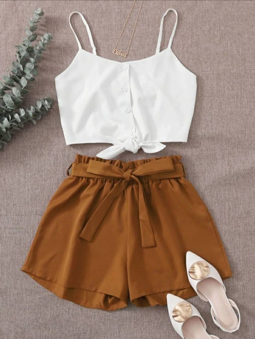 Social Botão bloco de cores ocasional Co-Ord conjunto 