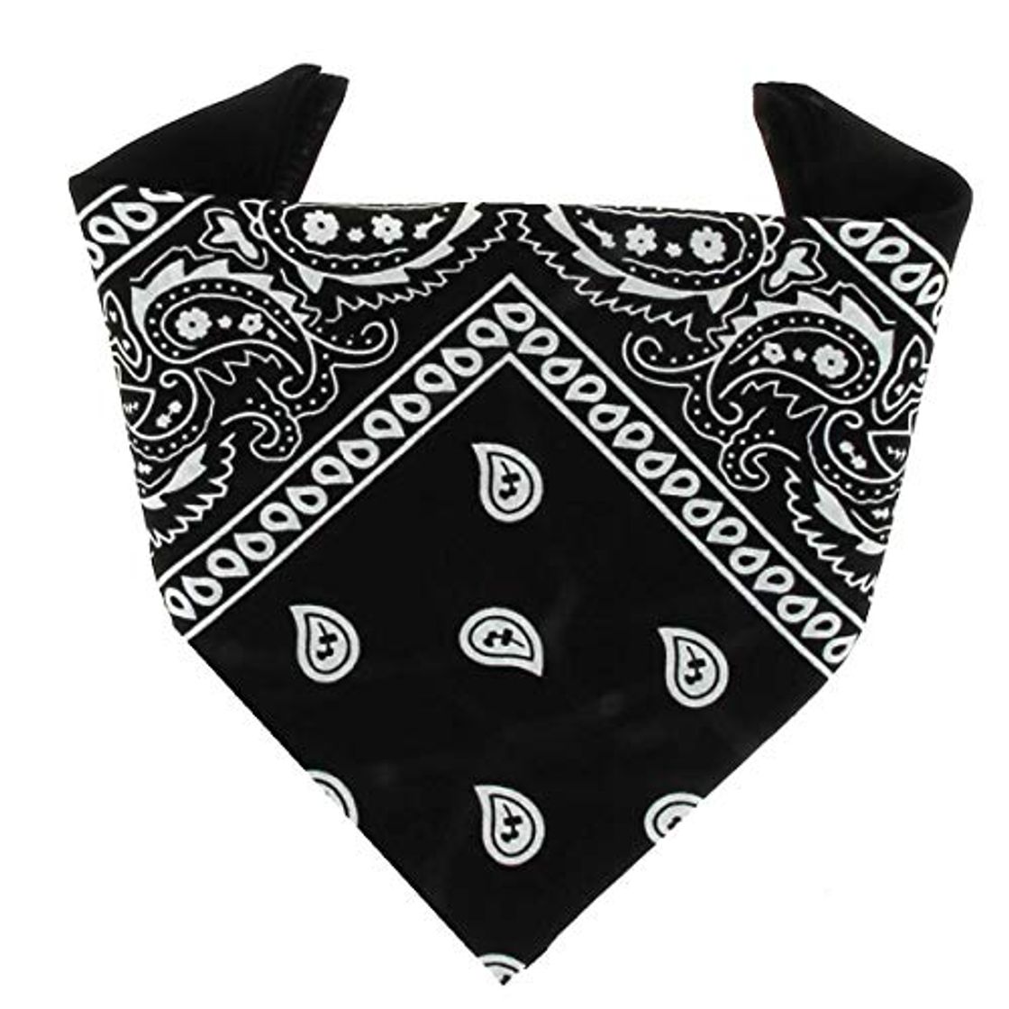 Social ...KARL LOVEN - Bandana 100% algodón - Paisley Negro - Pañuelo para