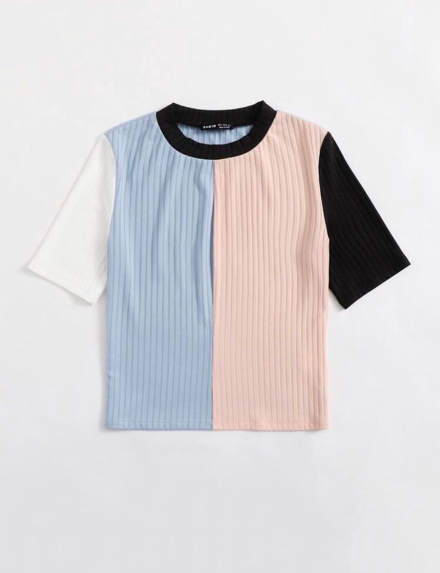 Social Malhado Colorblock Ocasional Camiseta