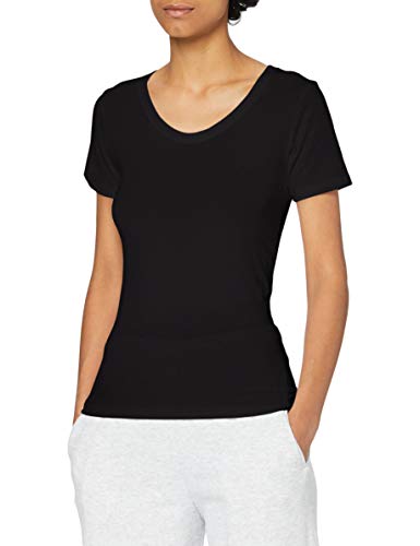 Moda Playtex APP01BU, Camisa Deportiva para Mujer, Negro