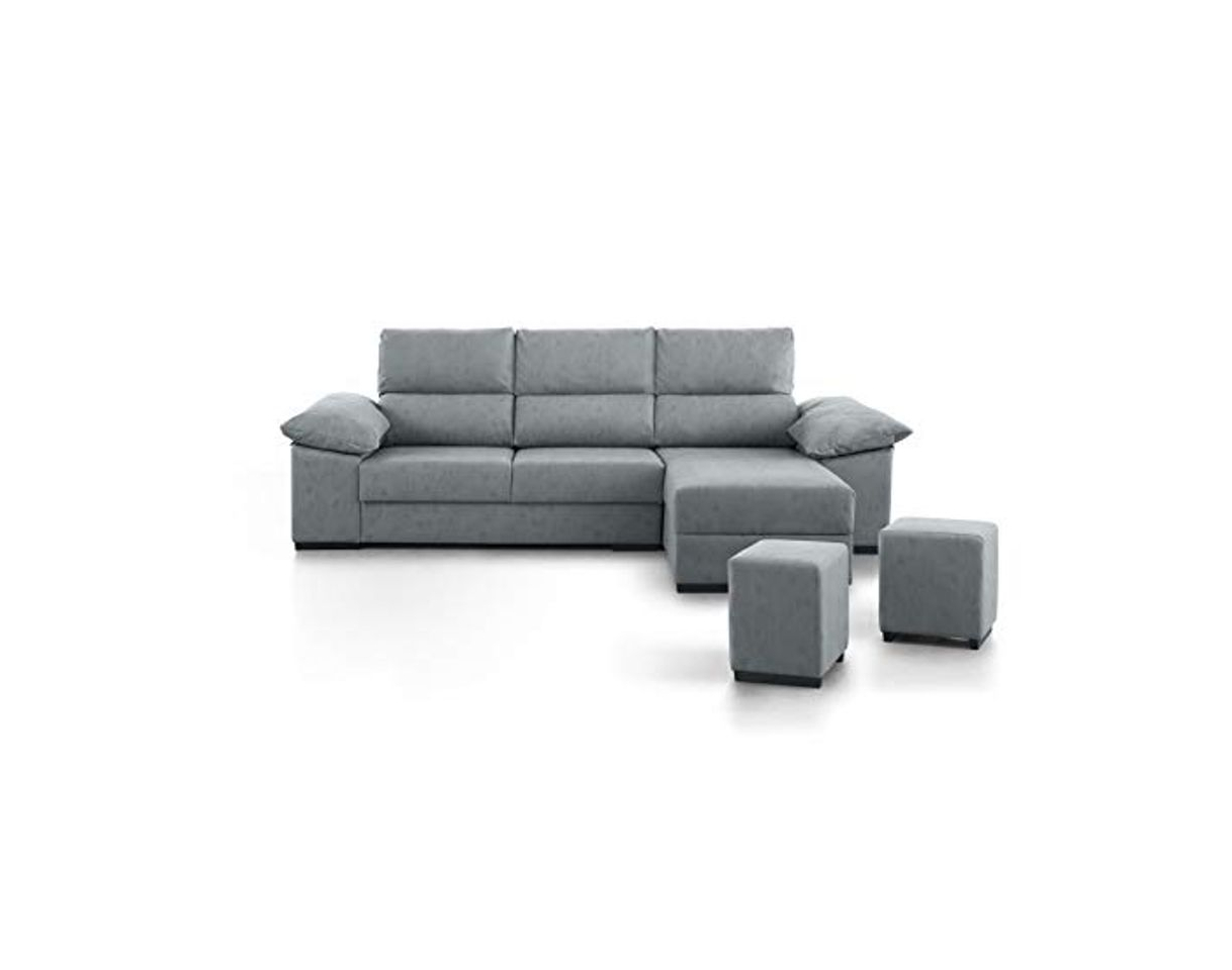 Categoría de hogar SWEET SOFA® - Sofá Chaiselongue Capri, 4 plazas, Asientos deslizantes, Cabezales reclinables,